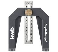 kwb Jauge de profondeur pour défonceuses et scies circulaires de table, y compris 2 échelles de mesure en cm et en pouces