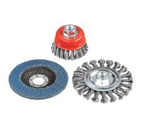 kwb Jeu de brosses métalliques pour meuleuse d'angle 597510 3 pc(s)