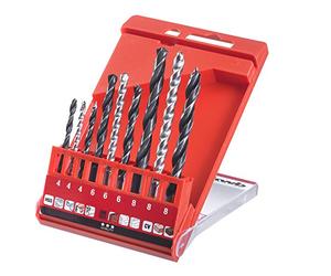 kwb Jeu de forets combinés - Jeu de forets, 9 pièces pour le métal, la pierre et le bois