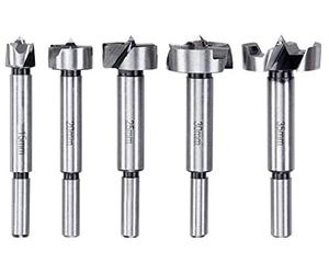 kwb Jeu de forets Forstner, 5 pièces pour bois 15-35 mm avec tige tournée, pour bois dur et tendre