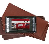 KWB Kit de ponçage manuel, 485170, Ponceuse à main & 50 bandes abrasives