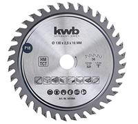 kwb lame de scie circulaire 130 x 16 mm, coupe très fine, lame de scie adaptée aux plans de travail, au bois et aux panneaux revêtus