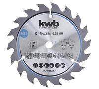 kwb Lame de scie circulaire 140 x 12,75 mm - Coupe rapide pour bois tendre et dur, panneaux lattés et panneaux d'agglomérés