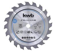 kwb Lame de scie circulaire 156 x 12,75 mm, coupe rapide, lame de scie adaptée au bois tendre et dur, aux panneaux lattés et aux panneaux d'agglomérés