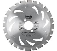 kwb Lame de scie circulaire 173 x 30 mm, Made in Germany, facile à manier, spécialement pour les machines sans fil, lame de scie universelle pour p. ex. les métaux, le bois et les matières plastiques