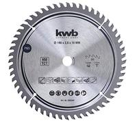 kwb lame de scie circulaire 190 x 16 mm, coupe très fine, lame de scie adaptée aux plans de travail, au bois et aux panneaux revêtus