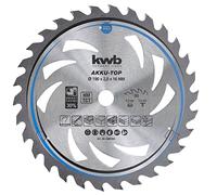 kwb Lame de scie circulaire 190 x 16 mm, coupure lisse, spécialement conçue pour les machines sans fil, convient pour le bois tendre et dur, les panneaux lattés et les panneaux de particules