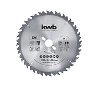 kwb Lame de scie circulaire 250 x 30 mm, Made in Germany, coupe très rapide, lame de scie adaptée au bois tendre et dur, au bois massif de construction et aux panneaux de bois