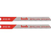 kwb Lames de scie sauteuse HSS pour le métal avec tige à une seule came (tige en T), durée de vie optimale, surface en acier brillant, peu de vibrations, pour les coupes fines