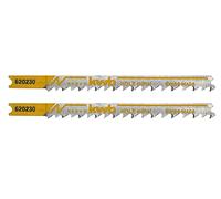 kwb Lames de scie sauteuse pour le bois en acier HCS flexible avec tige à une came (tige en T),denture en plongée,transport optimal de la sciure,tranchant durable,surface polie,pour les coupes fines