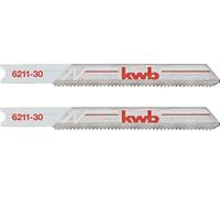 kwb Lames de scie sauteuse pour le métal en bimétal robuste,très élastiques,avec tige à une seule came (tige en T),denture à piquer,durée de vie optimale,surface en acier brillant,pour coupes fines