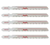 kwb Lames de scie sauteuse pour le métal en bimétal robuste,très élastiques,avec tige à une seule came (tige en T),denture à piquer,durée de vie optimale,surface en acier brillant,pour coupes fines