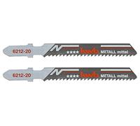 kwb Lames de scie sauteuse pour le métal en bimétal robuste, très élastiques, avec tige à une seule came (tige en T), denture à piquer, durée de vie optimale, surface en acier brillant, pour coupes fines