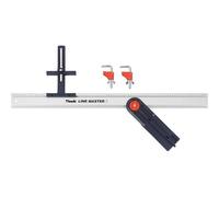 kwb Line Master Kit Professionnel de 5 pièces Comprenant Un Rail de Guidage, Une équerre de butée, Un Rail de sciage pour scie Circulaire et scie sauteuse et Un Jeu de Pinces-étaux