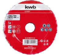 KWB Lot de 5 disques en fibre zircon 125 GR16