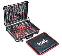 kwb Mallette à outils, jeu d'outils de 80 pièces, en aluminium robuste, verrouillable, rembourrée avec des inserts d'outils en mousse, jeu d'outils de qualité supérieure