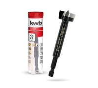 kwb Mèche à bois, Ø 22 mm, mèche à cloche (pour le bois, tête de perçage forgée, affûtage spécial, trous de perçage rapides et sans éclats, pointe de centrage affûtée sur 4 côtés, longue durée de vie)