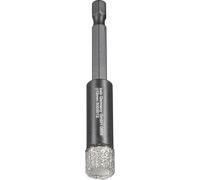kwb Mèche à carrelage diamantée pour perceuses, scie cloche avec attachement E 6.3, couronne de forage diamantée diamètre 12 mm