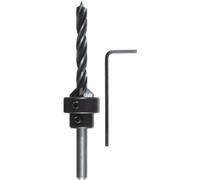 kwb Mèche hélicoïdale à bois Ø 3 mm avec fraise à lamer et butée de profondeur (acier CV, réglable individuellement)