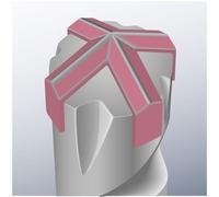 KWB Mèches CROSS-TIP pour marteaux perforateurs, pointe à 4 clavettes, ø 10.0 mm - 262010