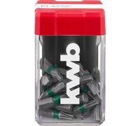 kwb Mini-Case jeu de 25 embouts, 25 mm, T20 | Acier S2 | couvercle distributeur intégré | boîte de rangement robuste | queue C 6.3 | bague de couleur pour les empreintes