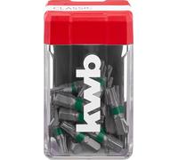 kwb Mini-Case jeu de 25 embouts, 25 mm, T25 | Acier S2 | couvercle distributeur intégré | boîte de rangement robuste | queue C 6.3 | bague de couleur pour les empreintes