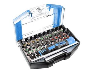 kwb One For All Bit-Box - 35 pièces y compris embouts, porte-embouts à changement rapide avec aimant et poignée dans un boîtier plastique robuste avec clip ceinture
