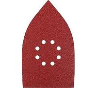 kwb Papier abrasif multi-usages 107x175 mm en corindon supérieur avec grain 120, changement sans outil, encollage résine et support papier renforcé pour le ponçage moyennement fin du bois et du métal