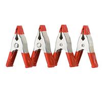 kwb Pince à ressort 50 mm en acier, largeur de serrage 20 mm, paquet de 4, force de ressort élevée pour les travaux de collage et d'encollage, pince à ressort pour agrafer et maintenir