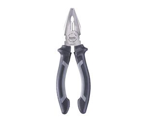 kwb Pince combinée en 160 mm, avec manche à 2 composants avec protection de la main, longue durée de vie, en acier CV, finition satinée, avec tranchants trempés, zone de préhension, DIN ISO 5746