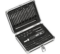 kwb Power Bit-Box 92 pces - y compris embouts, porte-embouts avec aimant permanent, porte-embouts longs à queue hexagonale et poignée à cliquet dans un solide coffret métallique