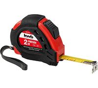 kwb PRECISA Mètre à ruban avec ruban de mesure en acier, 2 m, avec dragonne, fixation pour ceinture incluse, avec crochet magnétique, ruban de mesure pour les travaux de mesure dans la construction