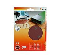 KWB quick-stick disques abrasifs pour bois et métal, autocollant, diamètre 150 mm, 4920-12, perforé