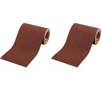 kwb Rouleau abrasif 5 m x 115 mm en corindon de grain 80, encollage de résine synthétique de haute qualité et support papier renforcé pour le ponçage grossier du bois et du métal (Lot de 2)