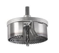 kwb Scie cloche avec 5 couronnes de sciage Ø 60, 67, 74, 81 et 95 mm, longue durée de vie, plaque support en fonte d'aluminium lourde et queue six pans pour une utilisation polyvalente