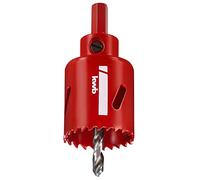 kwb Scie cloche bi-métal HSS Ø 40 mm à denture progressive Vario, haute précision, queue six pans, profondeur de coupe 38 mm et foret de centrage