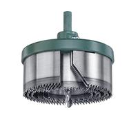 kwb Scie cloche multi-couronnes 6 pièces Ø 46, 53, 60, 68, 74 et 81 mm, bonne capacité de coupe, longue durée de vie, avec plateau-support lourd en fonte d'aluminium et queue six pans
