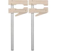 kwb Serre-joint en bois 300x110 avec surfaces en liège, largeur de serrage 300 mm, profondeur de serrage 110 mm, finition sans points de pression, serre-joint à serrage rapide pour maintenir