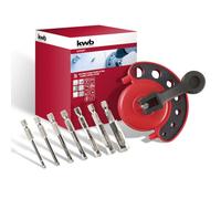 kwb Set de 8 scies cloches diamantées Ø 4, 5, 6, 7, 8, 10 et 12 mm avec surface de coupe diamantée, haute précision, grande éjection de matériau, queue ronde et avec gabarit de perçage