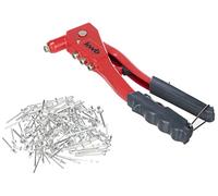 kwb Set de pince à riveter, pince à riveter y compris 100 rivets en aluminium, modèle lourd avec protection de la poignée