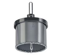 kwb Set de scies cloches ø 83 mm avec puissance de coupe élevée, longue durée de vie, grande profondeur de coupe de 55 mm, foret de centrage à pastilles de carbure et plateau-support en aluminium