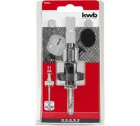 kwb tige de pour scie cloche bi-métal avec 8/5 '' - 18 UNF 598 900 (Ø 32 de trou - arbre hexagonal 152 mm avec foret à centrer HSS) et une .. Einhell TE-CD 18 Li