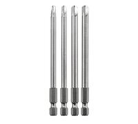 kwb Torque Bit-Set - 4 pcs. 4, 6, 8, 10, 100 mm chacun, extra long 1/4 pouce selon ISO 1173 E 6.3