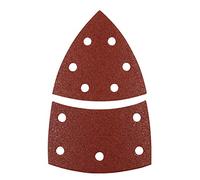 kwb Triangles abrasifs 100x62, 93 mm en corindon supérieur avec grain 60, changement sans outil, encollage en résine synthétique et support papier renforcé pour le ponçage grossier du bois et du métal