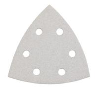 kwb Triangles abrasifs 93 mm corindon avec revêtement stéarate, grain 240, encollage entièrement en résine synthétique et support papier renforcé, pour le ponçage du bois et de la peinture