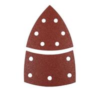 kwb Triangles de ponçage 100x62, 93 mm en corindon supérieur avec grain 60, 120, 180, changement sans outil, encollage résine synthétique et support papier renforcé, pour bois et métal
