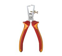 kwb VDE Pince à dénuder 160 mm 398020, selon DIN ISO 5743, réglable en continu, affûtage extra-tranchant, certifié VDE GS