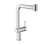 KWC Bevo E Mitigeur de cuisine pivotant, avec douchette extractible, 10.531.003.700FL,