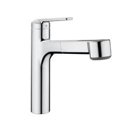 KWC Domo 6.0 Mitigeur de cuisine pivotant, avec douchette extractible, 10.661.033.000FL,