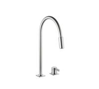 KWC Era 1, mitigeur de lavabo, acier inoxydable